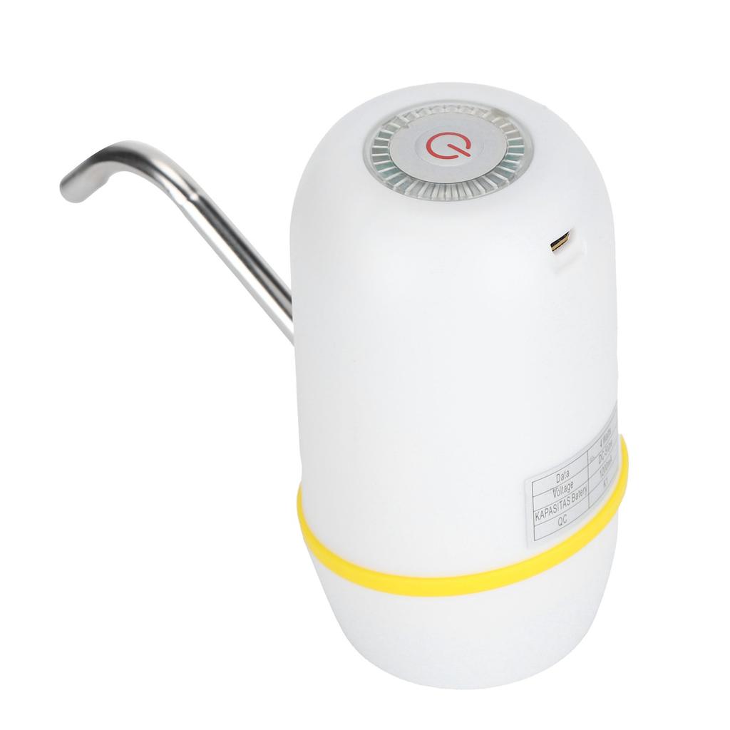 Electric Water Bottle Pump Universal USB Charging Portable Automatic Drinking Water Dispenser White