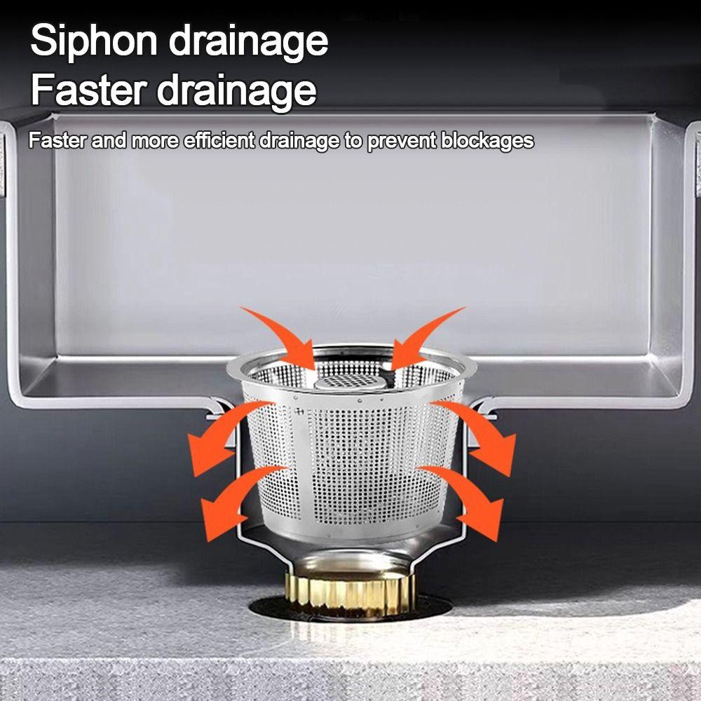 Stainless Steel Sink Strainer Round Shape Anti-blocking Drain Stopper Mesh Hair Catcher Floor Waste Filter Net