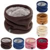 Pure Color Winter Plush Muffler Woolen Knitting Fleece Ring Bandana Scarf Neck Warmer Buff Thick Cashmere Headband Ski Mask