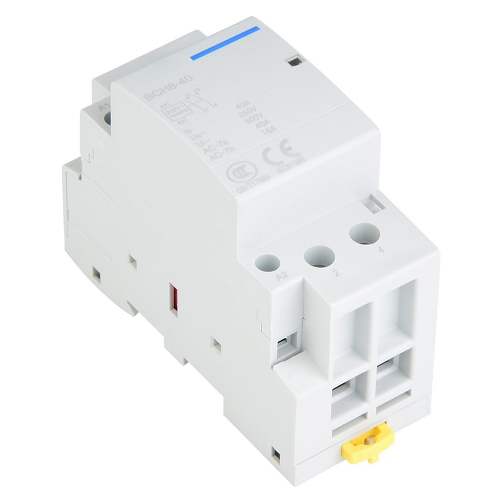 2P 40A Low Power Consumption Household DIN Rail AC Contactor 2NO 50 60HZ 220V 230V