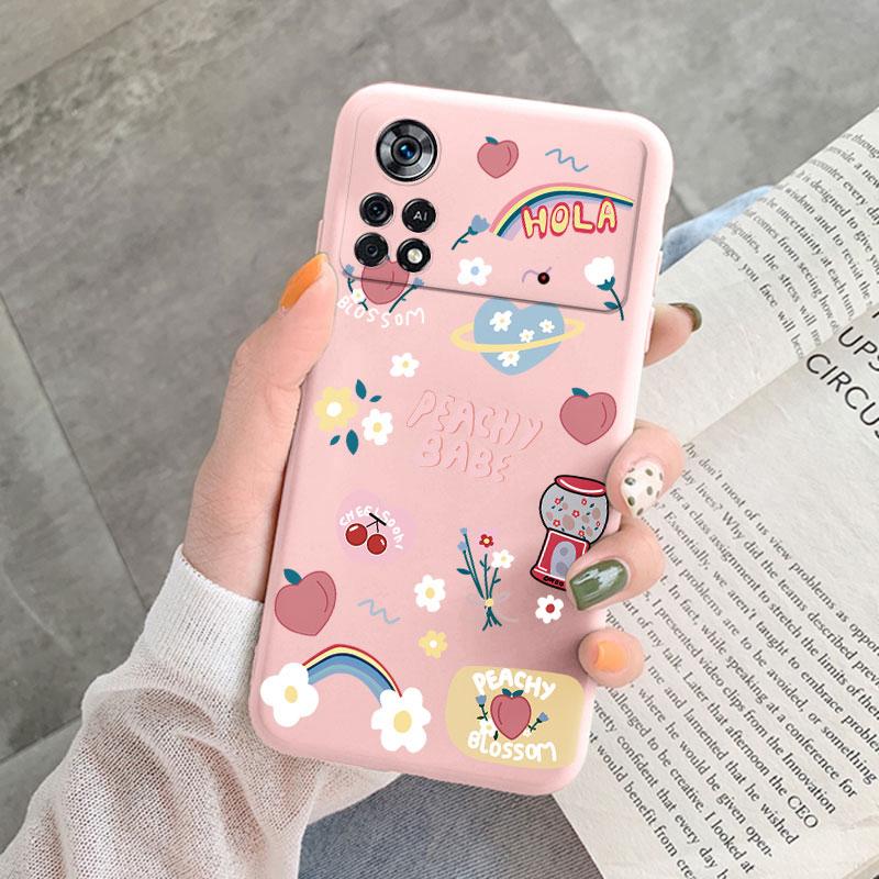 For POCO X4 Pro 5G NFC Case Watermelon Cute Fruit Love Heart Butterfly Women Dog Flower Silicone For Poco X4pro 5 G Phone Cover