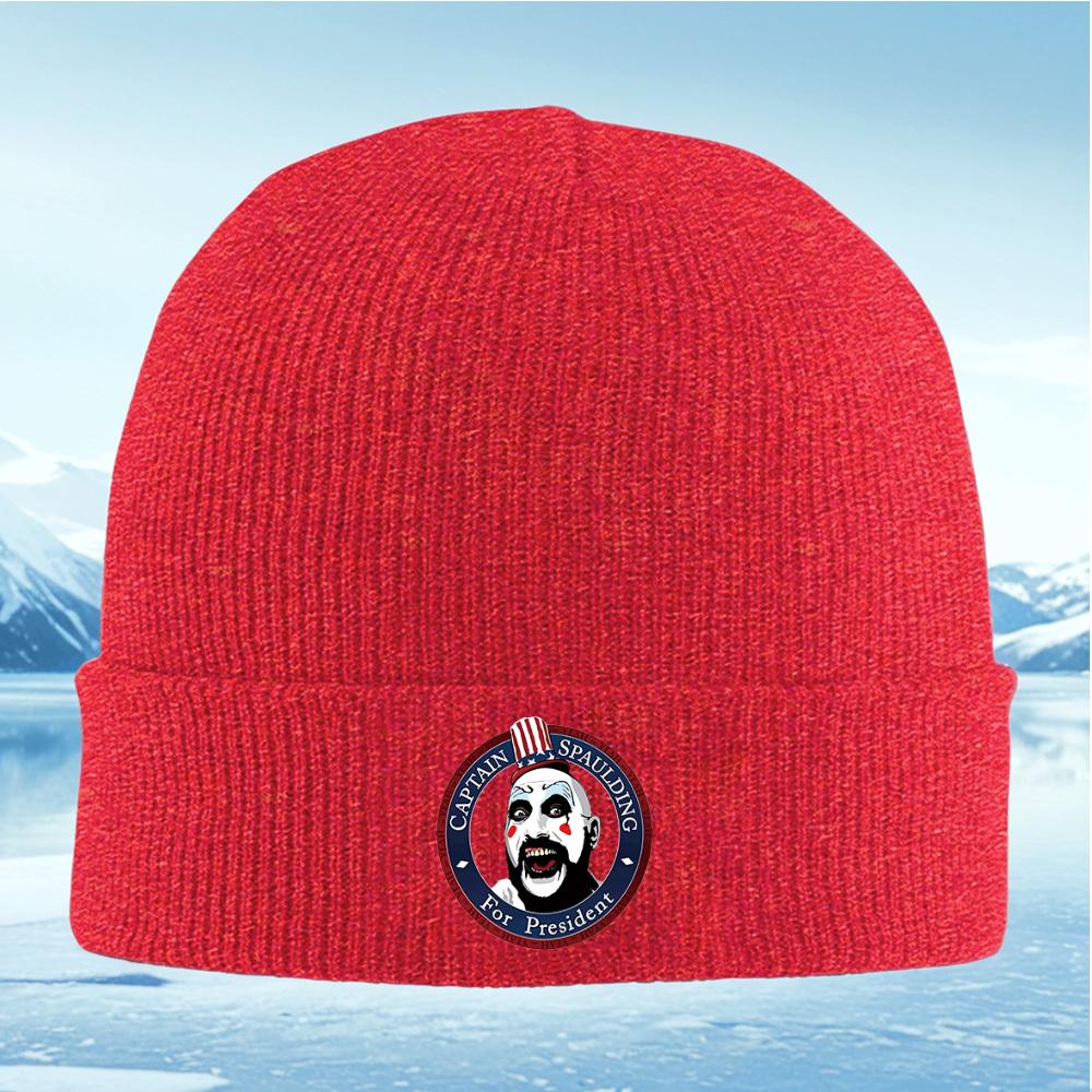 Captain Spaulding presidential campaign logo Men Women Unisex Knitted Hat Beanie Pullover Cap Winter Thermal Warm Christmas Outd