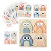 Wooden Puzzle Puzzle Owl Pairing Face Changing Puzzle Color Cognitive Shape Pairing Educational Toys