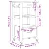 VidaXL Chariot de cuisine MONZA 48x40x88,5 cm bois massif de pin 376083