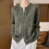 Женский кашемировый кардиган Qinghe кашемир 30% кашемир 70% шерсть осенне-зимний кашемировый кардиган мягкий и теплый