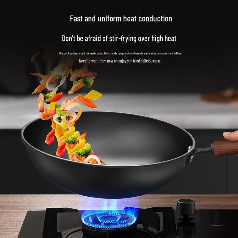 Kangbachen Upgraded Non-Coated Chinese Iron Wok