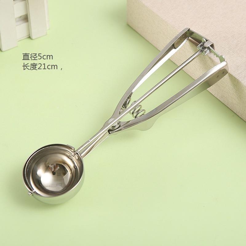 Three stainless steel ice cream shovel excavators, mashed potatoes, Türkiye ice cream, fruits, easy demoulding accessories