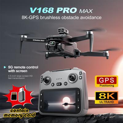 V168 Max Мини GPS Дрон Профессиональный FPV с 8K Камерой Радиоуправляемый Квадрокоптер Обход Препятствий Аэрофотосъемка Летательные Аппараты Вертолеты