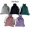 1pc Square Storage Bag with Drawstring Multi-Purpose Storage Velvet Bag Dice Poker Cards Jewelry Storage 14*18cm