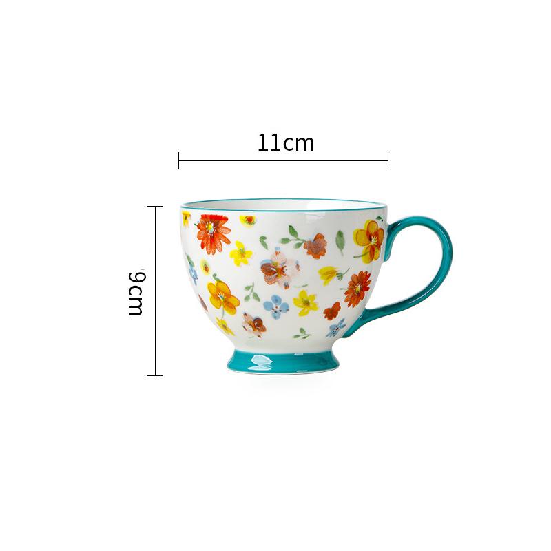 Американская керамическая кружка с креативным рисунком, расписанным вручную, чашка для завтрака, кофейная кружка, чашка для сока, чашка для молока, бытовая чашка для чая, чашка для воды