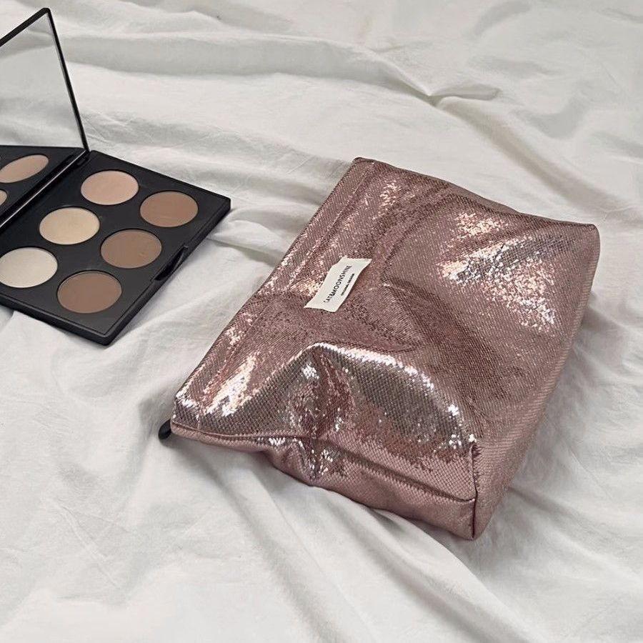 Холщовая косметичка с леопардовым принтом для женщин, портативная дорожная, для хранения средств по уходу за кожей, помады, косметичка