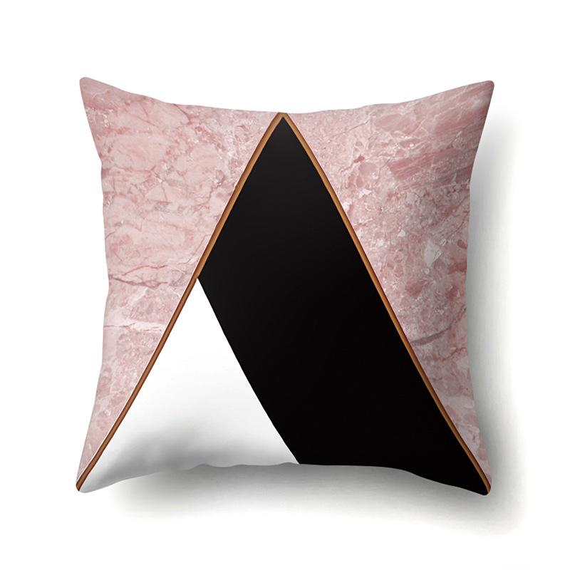 Nordic Pillow Ins Style Polyester Pillow Case Car Decoration Home Printed Car Waist Cushion Pillow Case