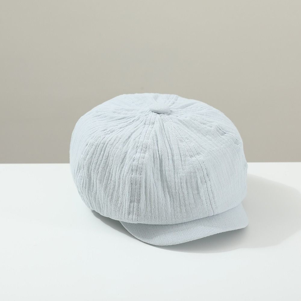 Solid Color Children Forward Hat Visor Baby Beret Retro Kids Newsboy Cap Boy Girl