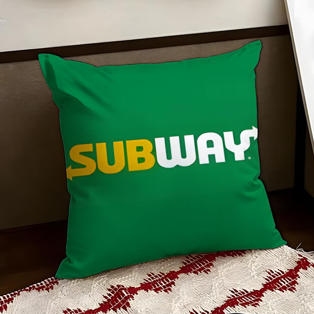 SSubway Cushion Cover Reversible Soft Durable Pillow Cover Home Car MultiScene Use for Daily Comfort