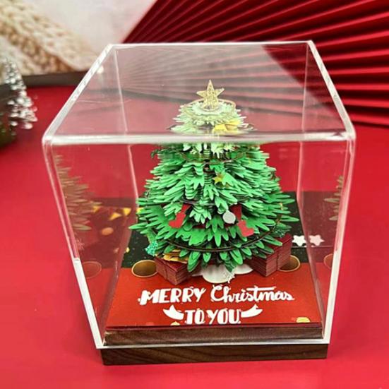 3D Рождественская елка Календарь Блокнот 2026 Настольные часы Календарь Отрывной бумажный резной арт DIY Липкие заметки Настольное украшение