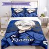 3pcs Custom Name Nagi Seishiro BlueLock Bedding Set Duvet Cover Closure Includes 1 Duvet Cover & 2 Pillowcases, Soft and Comfortable for All Seasons.