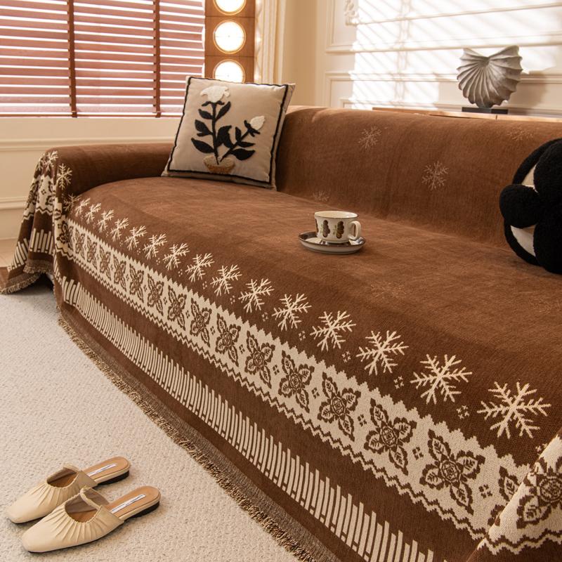 Шенилл Защита от кошек Цветы Кошки Чехол на диван Полное покрытие Нескользящий Диван Всесезонный Универсальный Диван Одеяло для кемпинга Защита от пыли