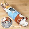 Novelty Potato‑Chip Print Cat Tunnel Multi‑Opening Foldable Interactive Play Tube for Indoor Cats Small Pets Entertainment