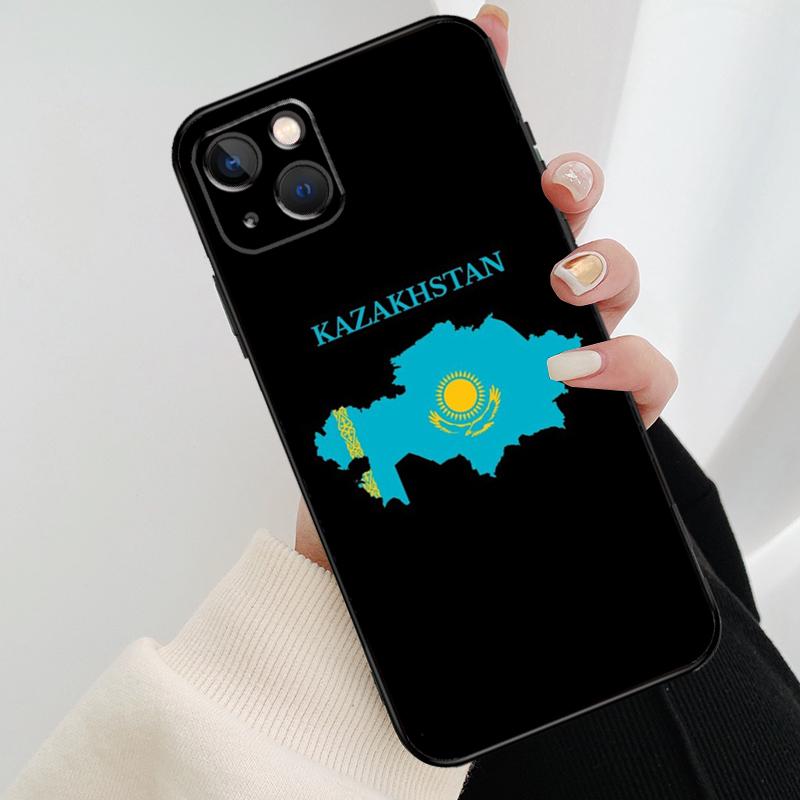 Чехол для телефона Флаг Казахстана Для iPhone 17 Pro Max 14 13 12 11 15 16 Pro Max mini 16 15 Plus 16e 17 Air Cover