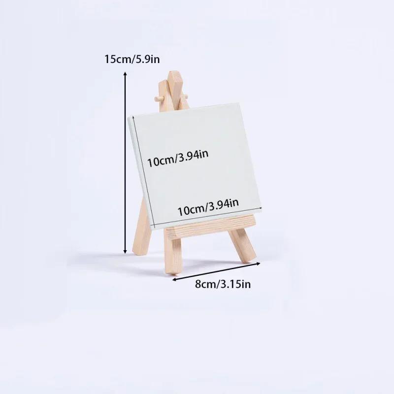 Полный набор для рисования на холсте для детей с деревянной мольбертом - Универсальный набор для творчества включает натянутые холсты и инструменты