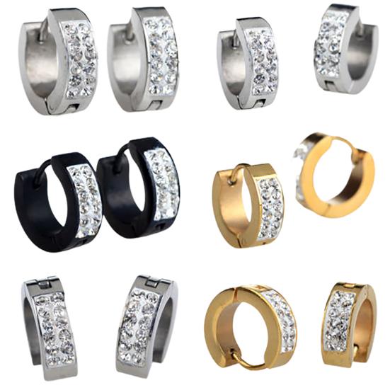 1 пара серег-пуссетов Стильный панк-стиль Титановая сталь Крошечный круглый Маленький пуссет для вечеринки