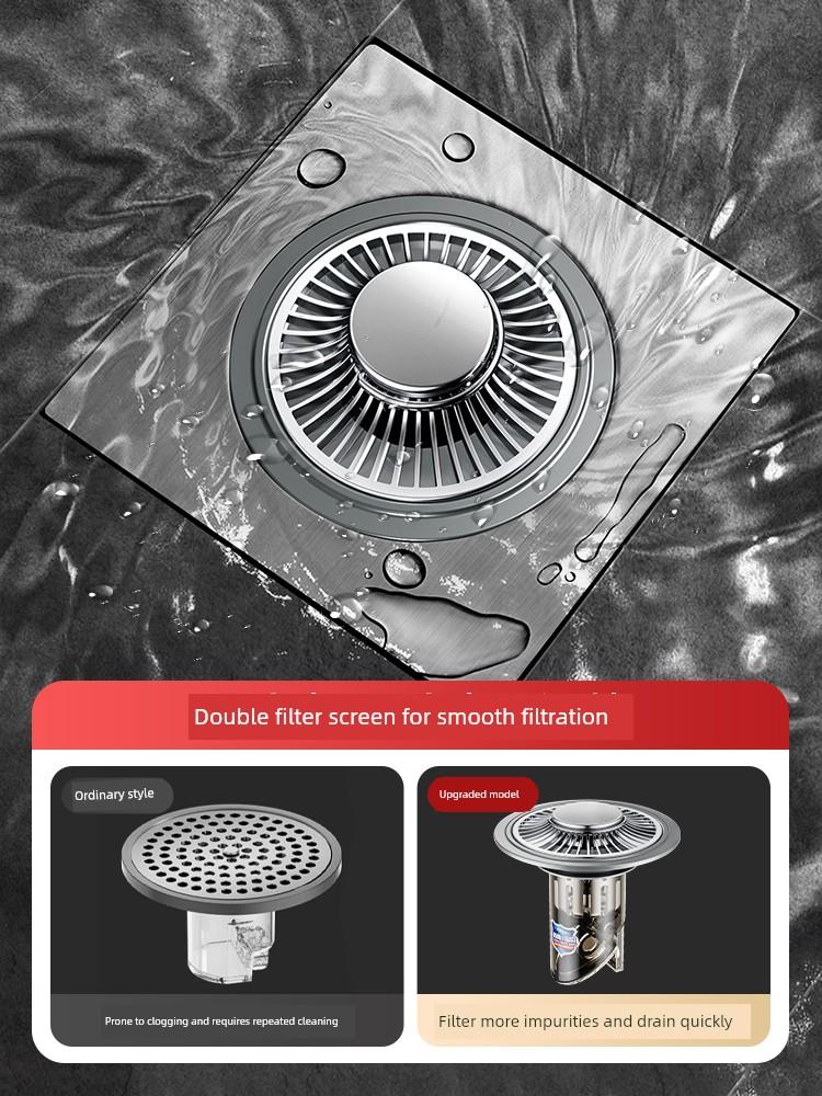 Universal Bathroom Drain Deodorizer, Anti-Odor Device for Sewer, Filter and Insect-Proof Inner Core, Bathroom Sealing Cover