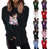 Women's Fashion Casual Christmas Snowman Cartoon Print Round Neck Long Sleeve Top