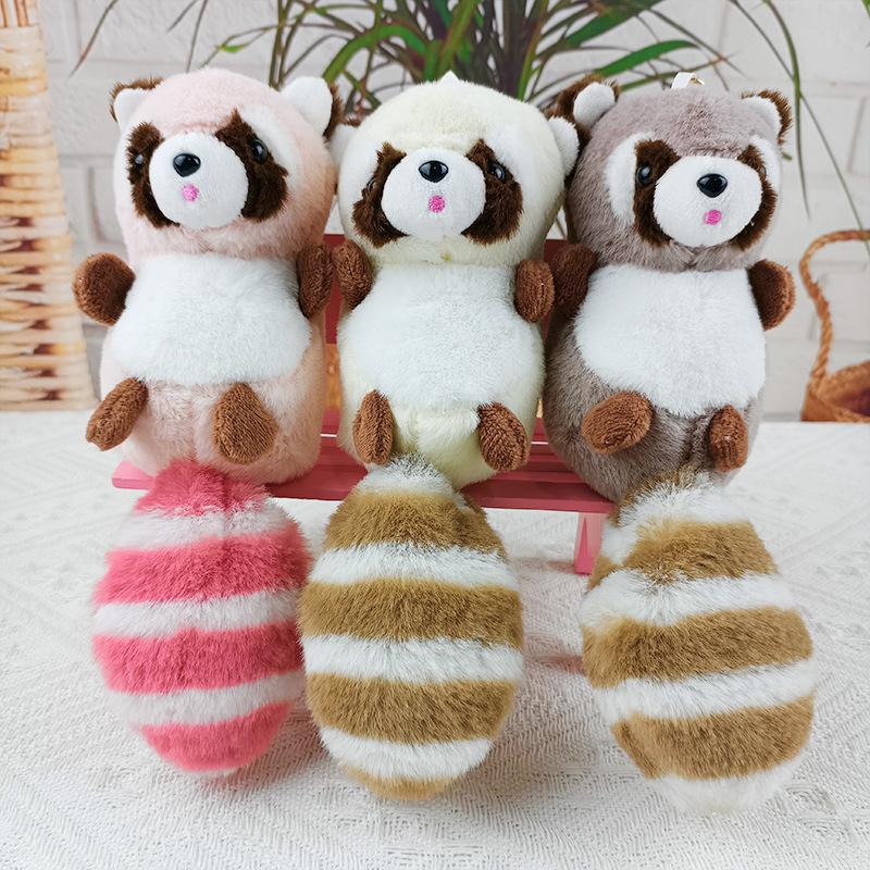 Милый енот плюшевая подвеска игрушка кукла брелок рюкзак брелки аксессуары подарок