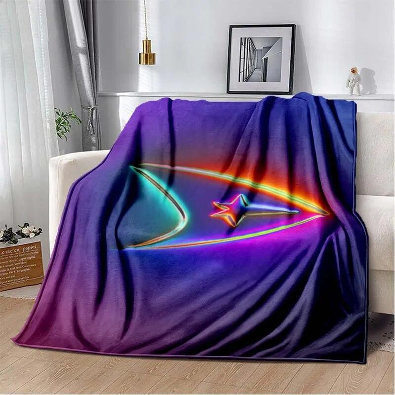 3D Print Star-T-Trek Pattern Flannel Blanket,Multi-purpose Holiday Gift Blanket Warm And Soft Blankets All Seasons
