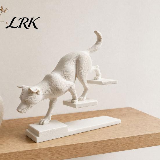 Современное Минималистичное Украшение для Дома 3D Печатная Фигурка Кошки Собаки, Лестничная Фигурка Животного, Аксессуар с Матовой Текстурой Формы Кошки/Собаки, Ступенька, Художественный Настольный Декор