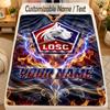 Фланелевое одеяло LOSC Lille Текст с индивидуальным именем Персонализированное Мягкое Теплое Плед Декор для дома Подарок