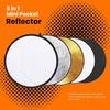 PhotoTrust Mini 5 In1 Pocket Reflector-Super Portable Reflector 12"/30cm Collapsible Multi-Disc Photography Light Reflector