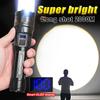 Супер яркий фонарик, мощный перезаряжаемый фонарь, светодиодный фонарик высокой мощности, цифровой дисплей, фонарик с большим радиусом действия, переносной фонарь для улицы