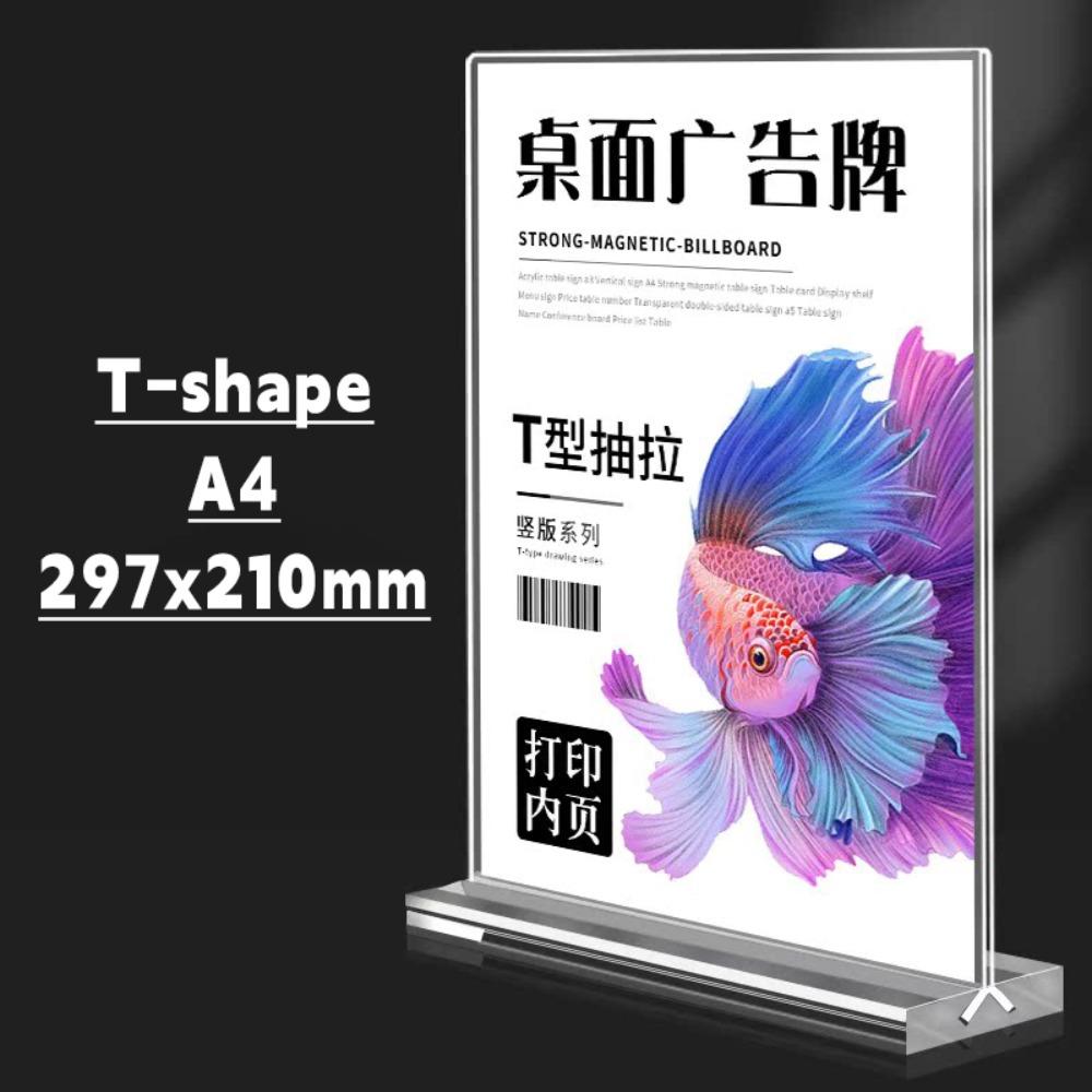 A4/A5/A6 Menu Stand Holder Double Side Clear Ad Frame High Quality Photo Holder  Hotel