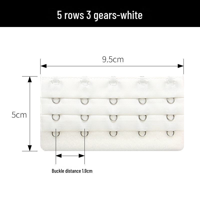 5-Row Bra Extension with 3 Hooks - Bra Strap Extension for Comfortable Fit and Growth, Underwear Accessory