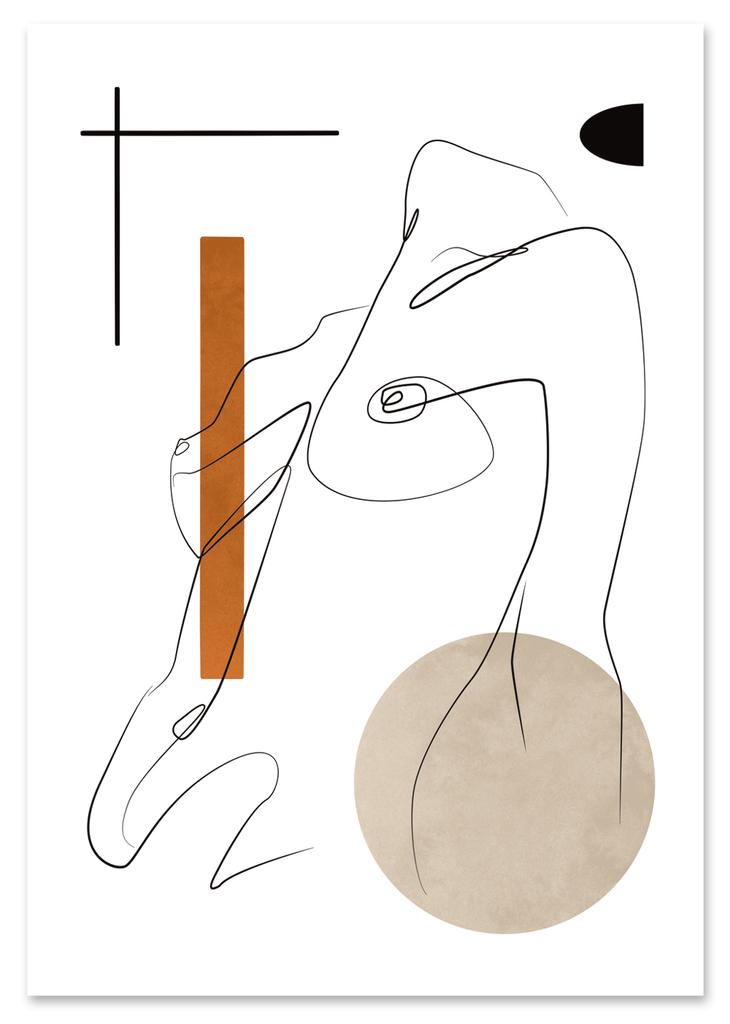 Постер портрет в стиле бохо тело