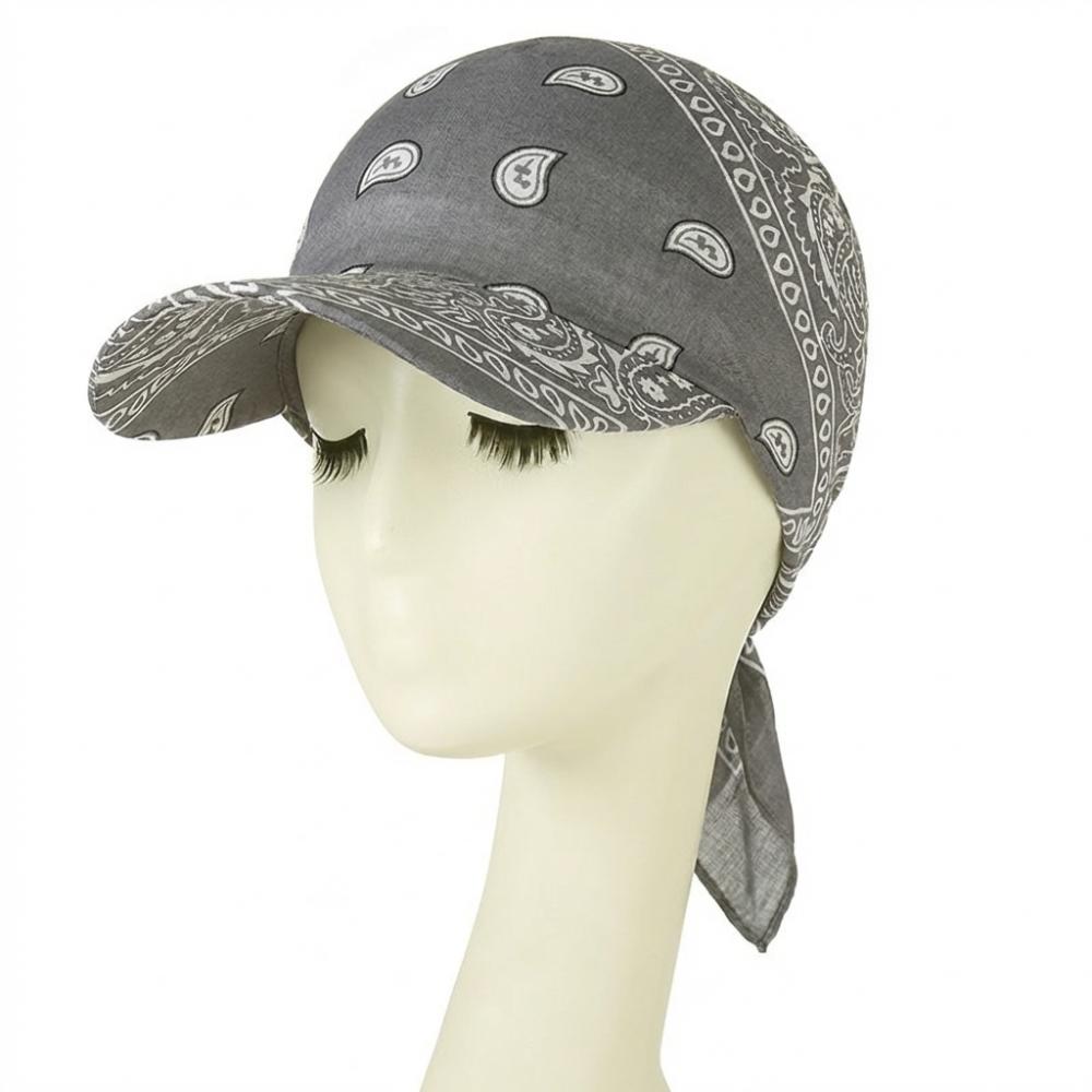 Fashion Wide Brim Baseball Caps Head Scarf Lightweight Pre-Tied Sun Visor Turban Breathable Bandana Scarf Cap Women Outdoor