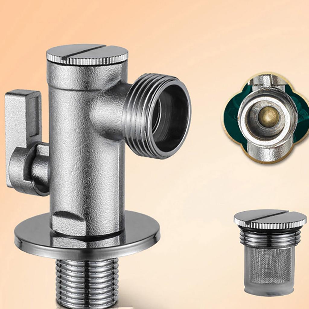 Toilet Dedicated Angle Valves With Filter Screen Large Flows Water Stop Valves Water Tap Connector Bathroom Accessories