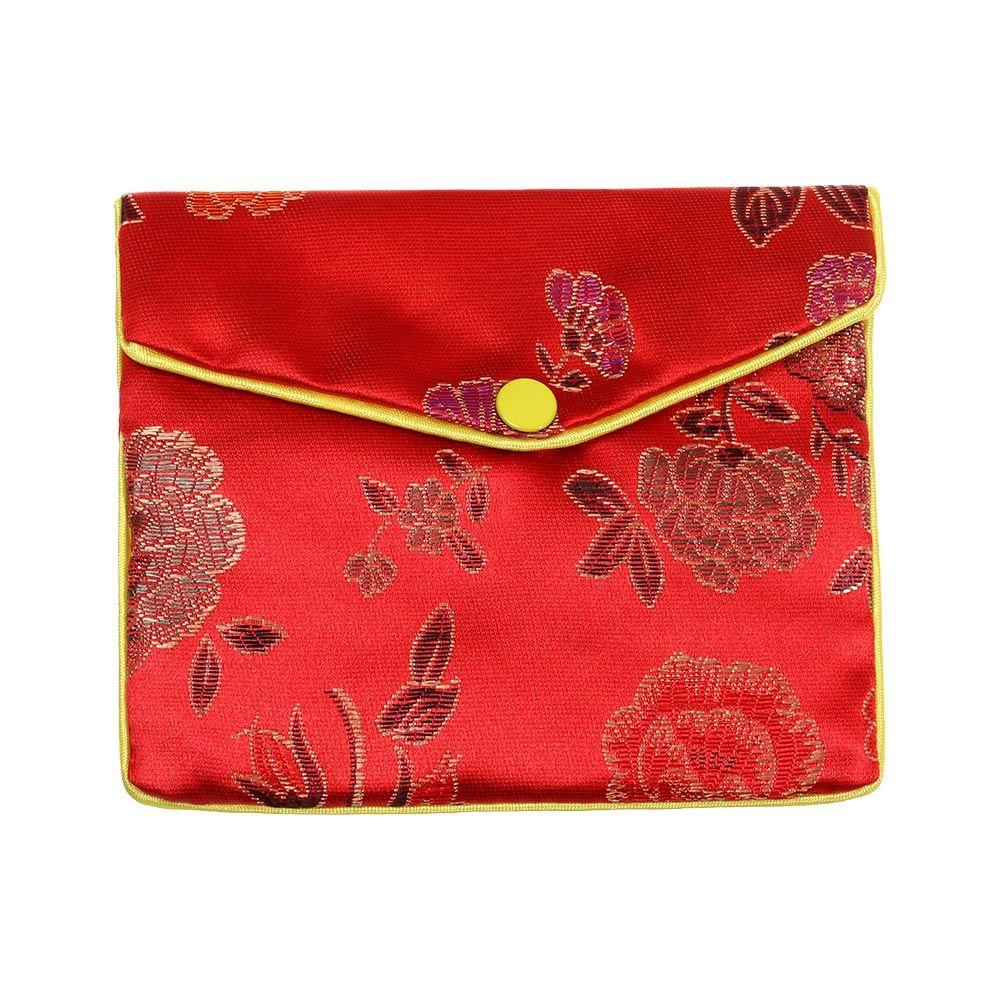 Brocade Portable Handmade Zipper Jewelry Bag Storage Pouch Snap Case Embroidery Bag
