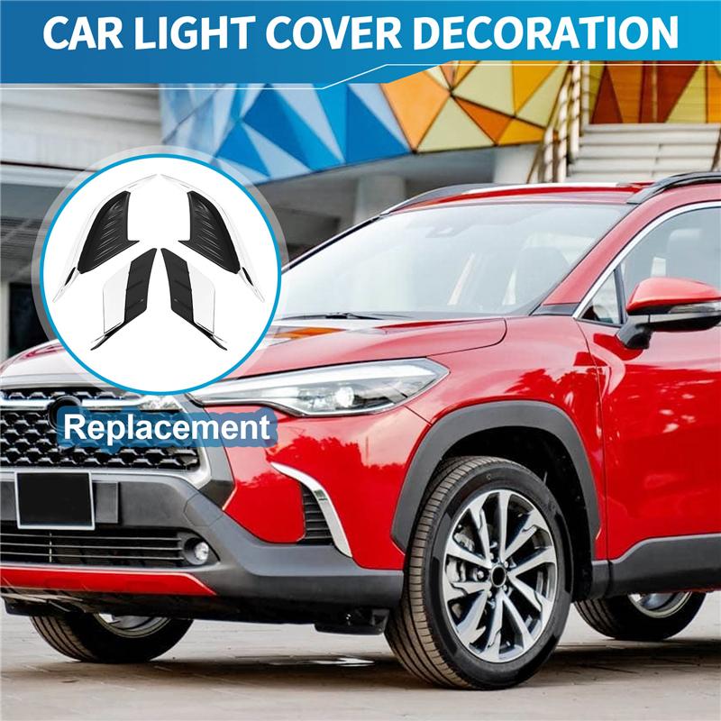 Для Toyota Corolla Cross 2020 2025 АБС Хром Передний Задний Противотуманный Фонарь Лампа Веко Накладка На Бровь Отделка Молдинг Ободок Накладка