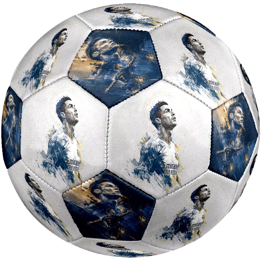Cr7 Soccer Poster Size 5 Soccer Ball Machine Sewn Indoor/Outdoor Training and Matches perfect gift for sports enthusiasts