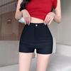 Женские черные летние шорты с высокой талией, утягивающие, 2025