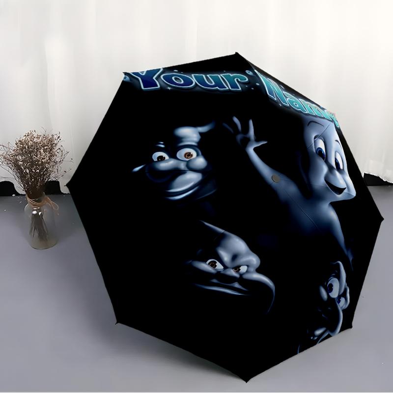 Personalized Name Casper Print Umbrella, UV Shielding. It Has Eight Sturdy Ribs for Outdoor Use And Perfect As a Holiday Gift