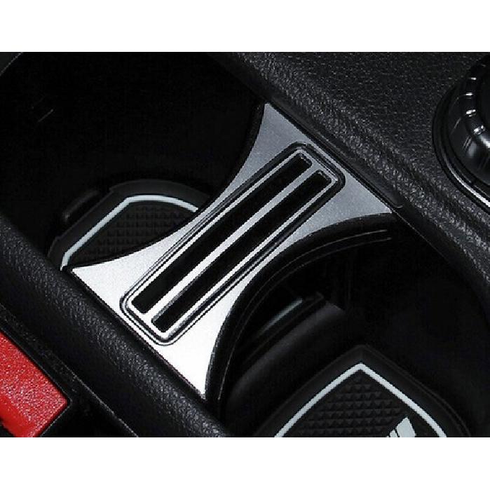 Gear Water Cup Holder Panel Cover Trim For Benz GLA CLA 2013-19 Silver Aluminum