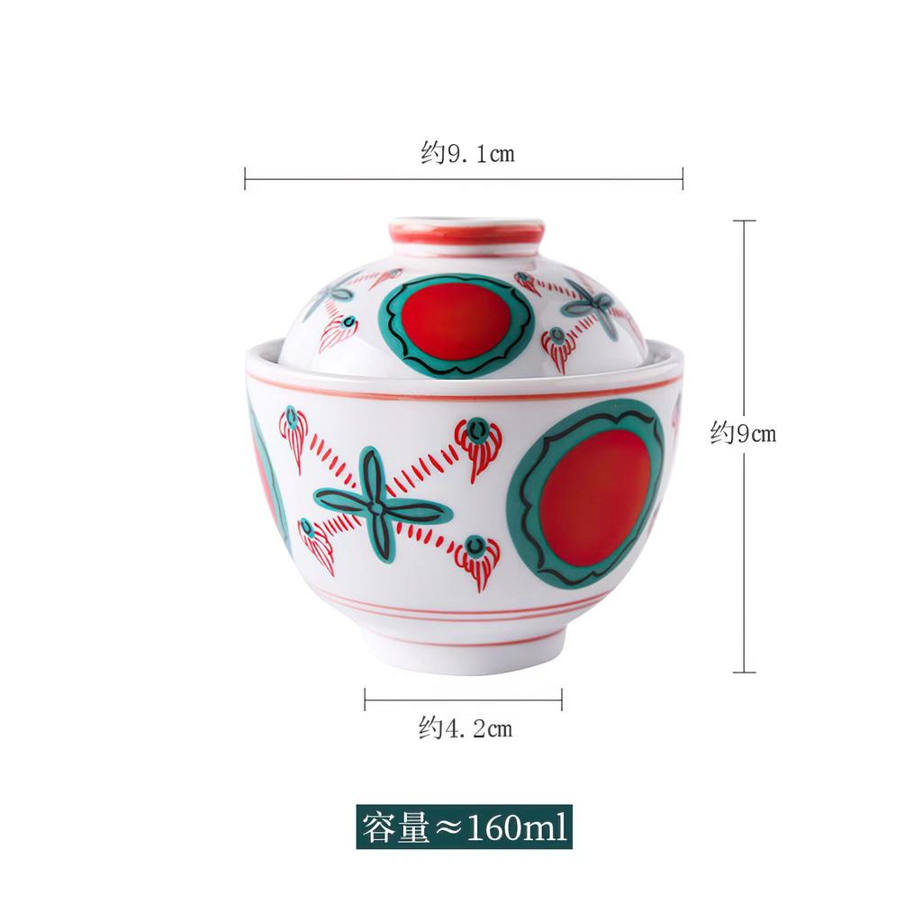 Ceramic Stew Pot Soup Bowl Tableware Lid 230ML Stew Cup Dinnerware Egg Cup Household Kitchen Supplies Eco-friendly Snack Bowl