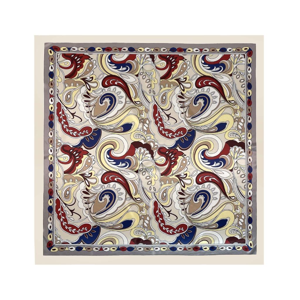 Ladies Silk Scarf Large Square Scarf 90cm Cashew Printed Headband New Silk Satin Shawl Scarf