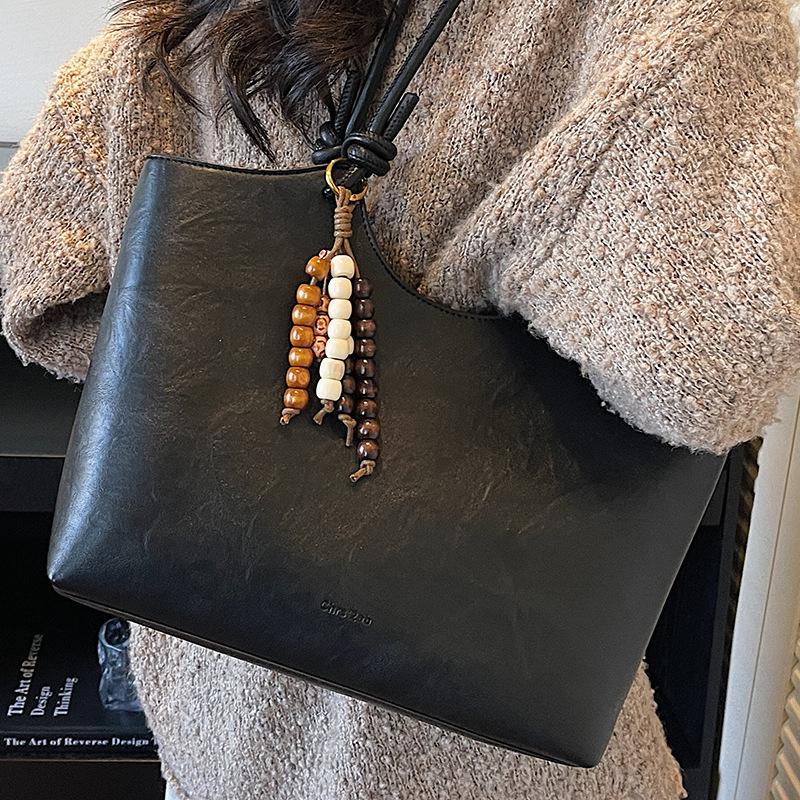 Ретро Сумка-подмышка с высокой привлекательностью, Вместительная сумка для поездок на работу, Простая сумка-тоут через плечо