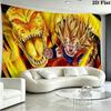 Anime Dragonball Wall Tapestry Aesthetic Wall Hanging Printed Fabric Blanket Decorative Tapestries for Bedroom Living Room Home Decor
