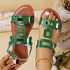 2025 New Women Sandals Trend Summer Comfortable Dress Shoes Women Simple Open Toe Beach Flat Sandals Roman Flats Sandals