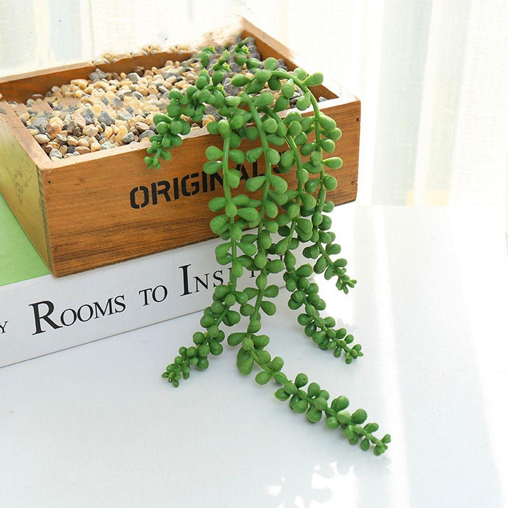 ПВХ Lover Tears Зеленая виноградная лоза Подвесные суккулентные растения Уличное и внутреннее украшение